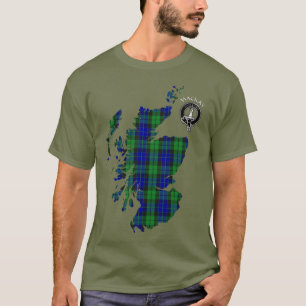 Camiseta Clan MacKay Tartan Map & Escudo T-Shirt
