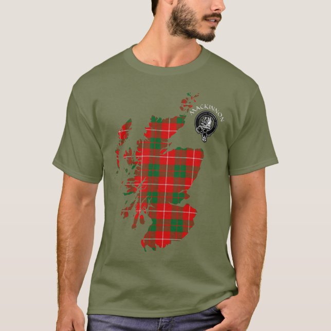 Camiseta Clan MacKinnon Tartan Map & Escudo T-Shirt (Anverso)