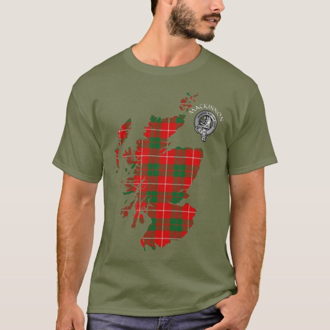 Camiseta Clan MacKinnon Tartan Map & Escudo T-Shirt (Anverso)