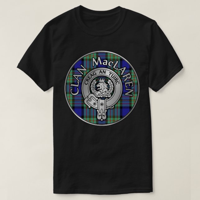 Camiseta Clan MacLaren Escudo Tartan (Diseño del anverso)