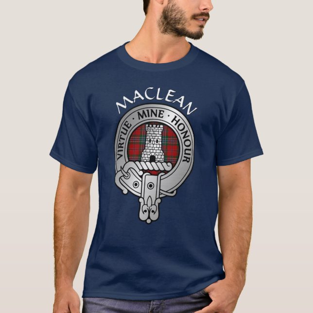 Camiseta Clan MacLean Escudo y Tartán (Anverso)