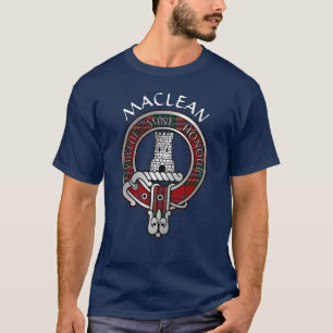 Camiseta Clan MacLean Escudo y Tartan T-Shirt