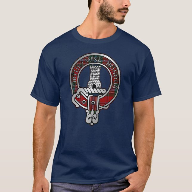 Camiseta Clan MacLean Escudo y Tartan T-Shirt (Anverso)