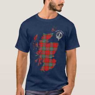 Camiseta Clan MacLean Tartan Map & Escudo
