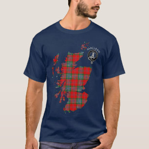 Camiseta Clan MacLean Tartan Map & Escudo T-Shirt