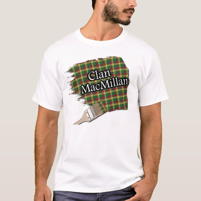 Camiseta Clan MacMillan Scottish Tartan Paint Shirt (Anverso)
