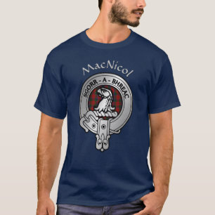 Camiseta Clan MacNeacail (MacNicol/Nicolson) Escudo y Tartá