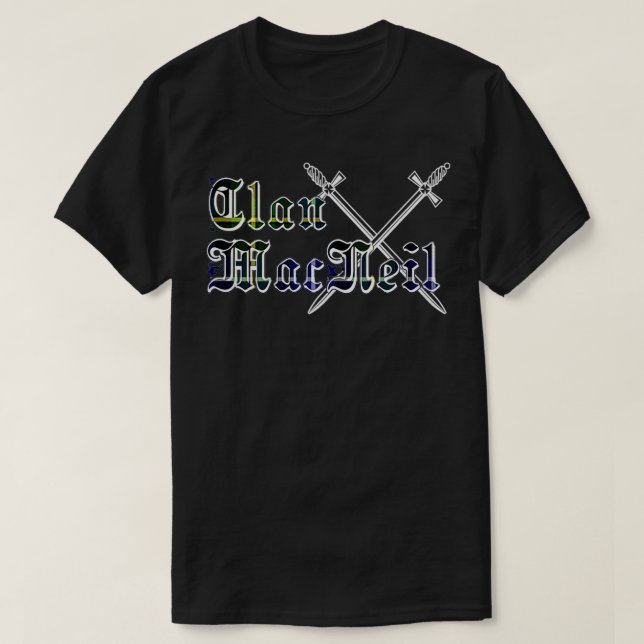 Camiseta Clan MacNeil apellido Scottish Tartan (Diseño del anverso)