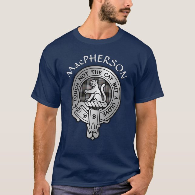 Camiseta Clan MacPherson Escudo y Tartán (Anverso)