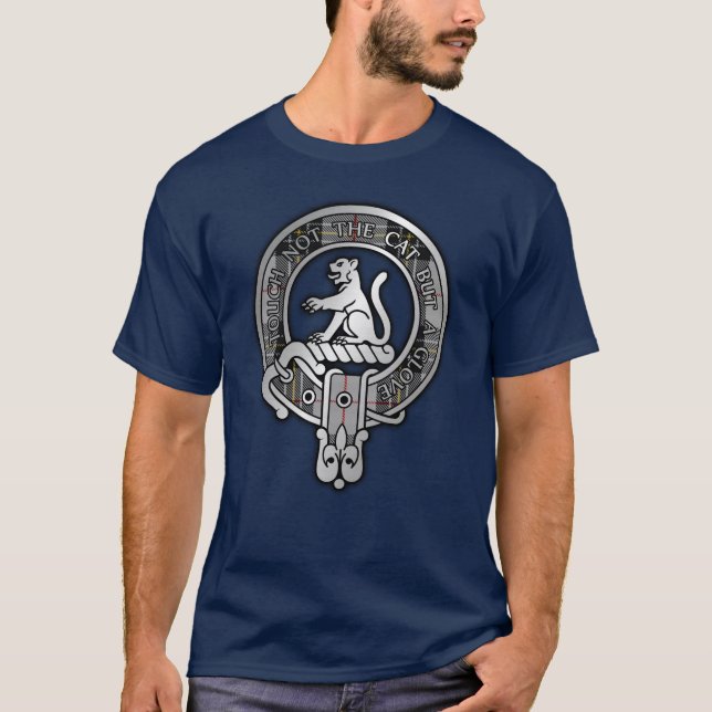 Camiseta Clan MacPherson Escudo y Tartan T-Shirt (Anverso)