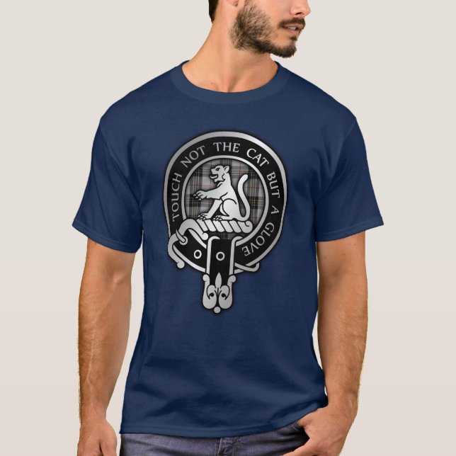 Camiseta Clan MacPherson Escudo y Tartan T-Shirt (Anverso)