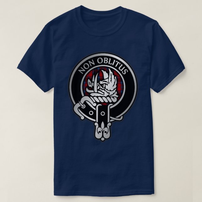 Camiseta Clan MacTavish Escudo Tartán 1 (Diseño del anverso)