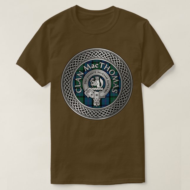Camiseta Clan MacThomas Escudo Tartan Knot (Diseño del anverso)