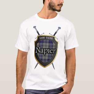 Camiseta Clan Napier Tartan Plaid Shield & Swords