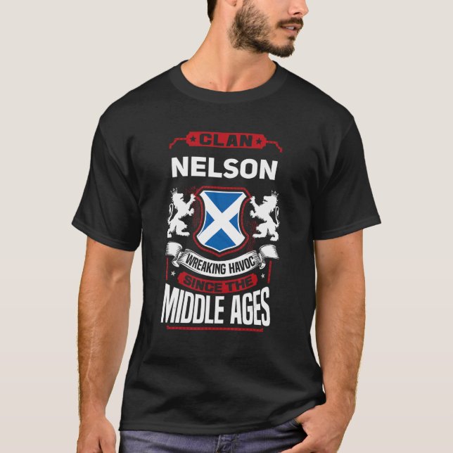 Camiseta Clan Nelson Escocia Reunión de familiares de apell (Anverso)