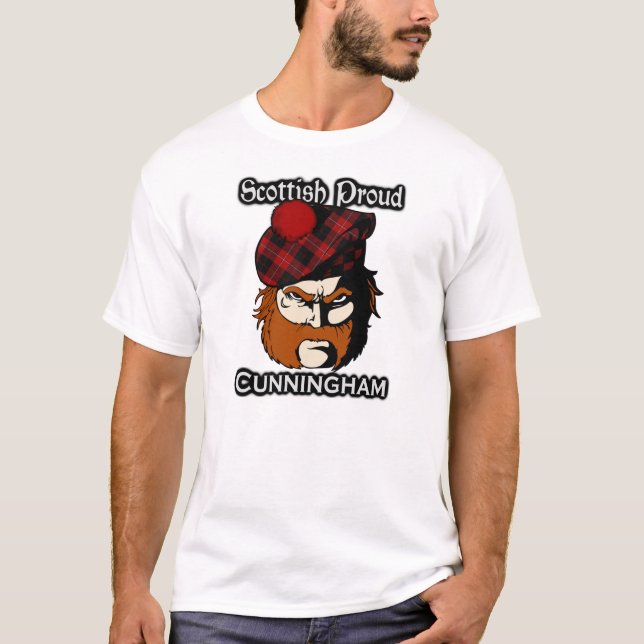 Camiseta Clan Orgullosa Escocés Cunningham Tartán (Anverso)