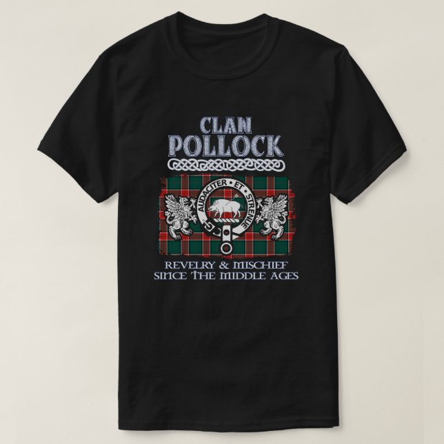 Camiseta Clan Pollock escudo Clans Escoceses (Diseño del anverso)