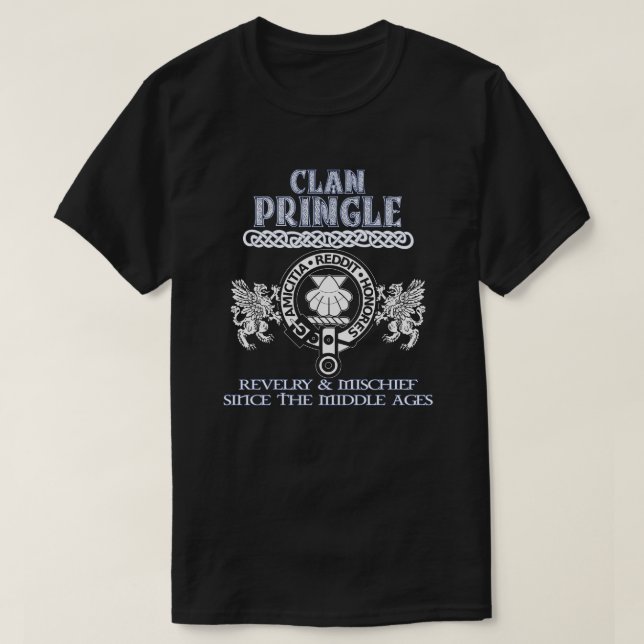 Camiseta Clan Pringle escudo Clanes escoceses Apellido esco (Diseño del anverso)