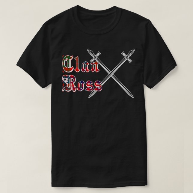 Camiseta Clan Ross apellido Scottish Tartan (Diseño del anverso)