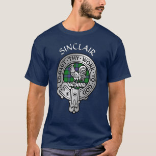 Camiseta Clan Sinclair Escudo y Hunting Tartán