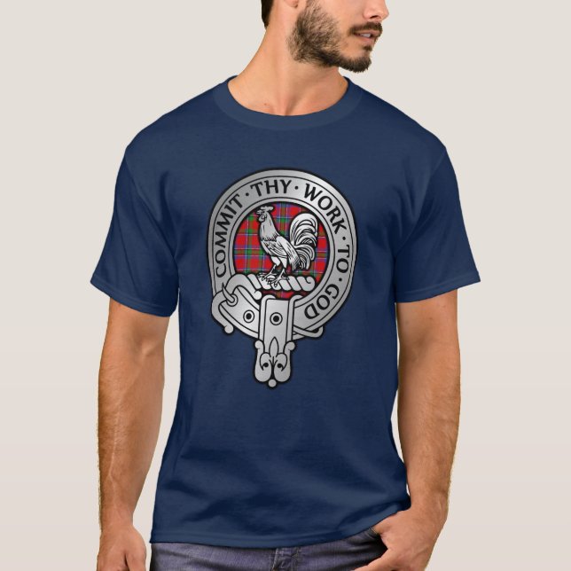 Camiseta Clan Sinclair Escudo y Tartán (Anverso)