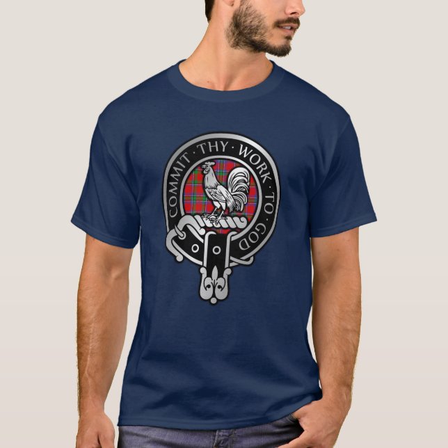 Camiseta Clan Sinclair Escudo y Tartan T-Shirt (Anverso)