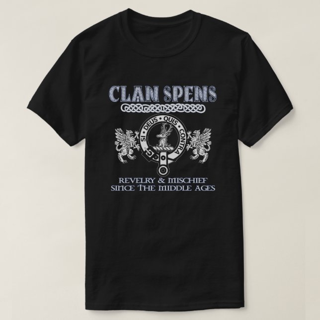 Camiseta Clan Spens escudo Clanes escoceses Apellido escocé (Diseño del anverso)