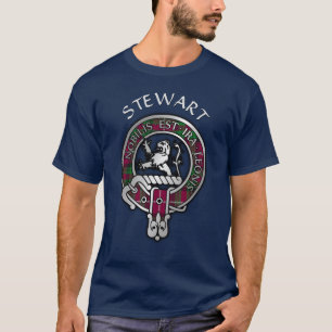 Camiseta Clan Stewart   Stuart of Bute Escudo y Tartan T-Sh