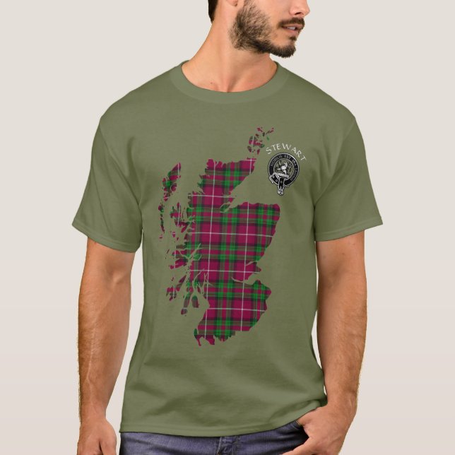 Camiseta Clan Stewart | Stuart of Bute Map & Escudo T-Shirt (Anverso)