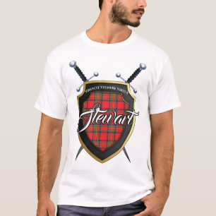Camiseta Clan Stewart Tartan Scottish Shield