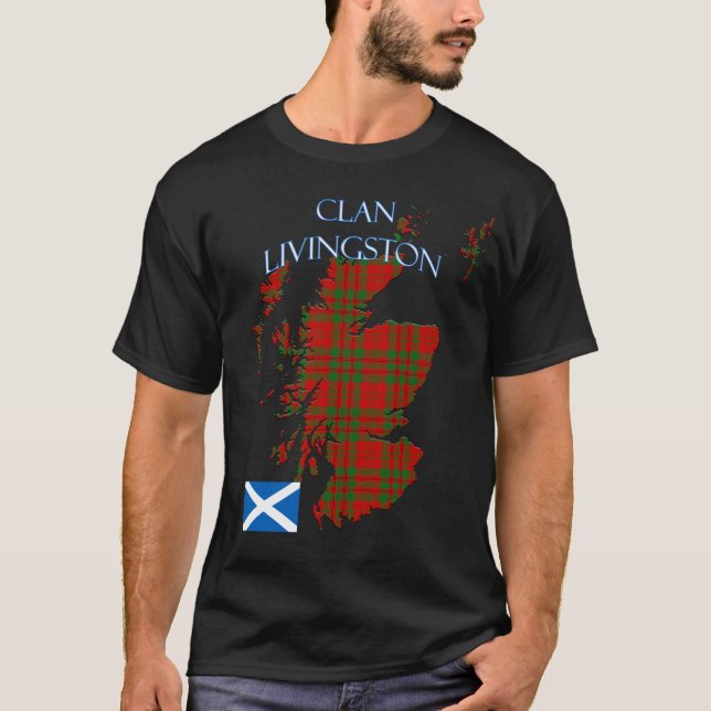 Camiseta Clan Tartán Escocia de Livingston (Anverso)