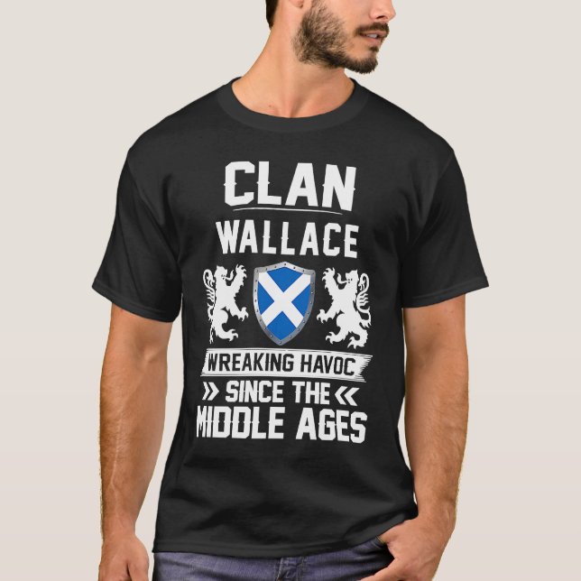 Camiseta Clan WALLACE Día de la Madre escocés familiar (Anverso)