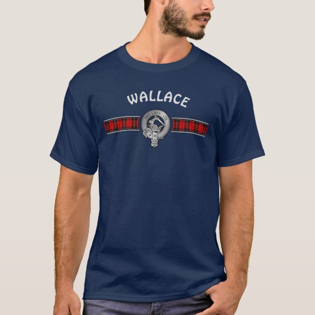 Camiseta Clan Wallace (Editar) Escudo y Tartán (Anverso)