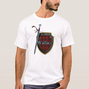 Camiseta Clan Wallace Tartan Scottish Shield & Sword
