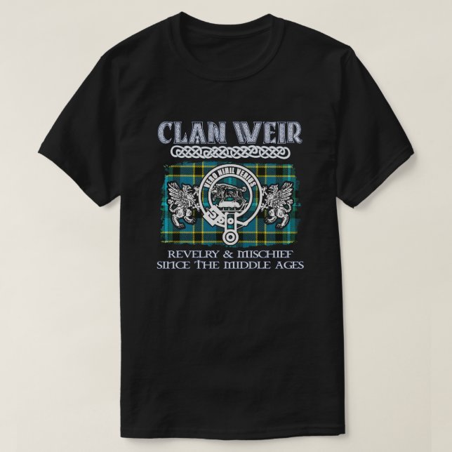 Camiseta Clan Weir escudo Clanes escoceses Apellido escocés (Diseño del anverso)
