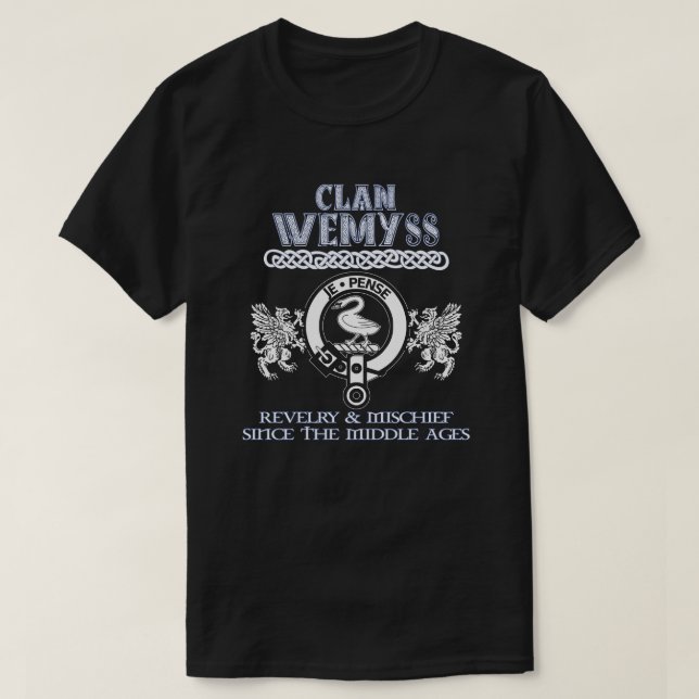 Camiseta Clan Wemyss escudo Clanes escoceses Apellido escoc (Diseño del anverso)