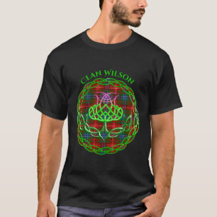 Camiseta Clan Wilson Scottish Tartán Celtic Thistle