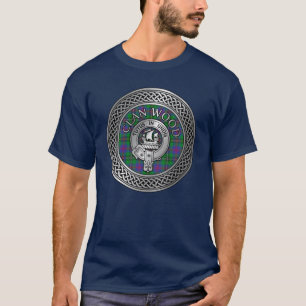 Camiseta Clan Wood Escudo y Tartan Knot