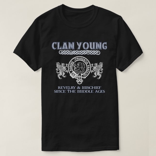 Camiseta Clan Young escudo Clans Scottish apellido escocés (Diseño del anverso)