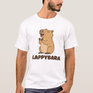 Camiseta Clappybara Funny Capybara Pun Cute Aplaude Animal