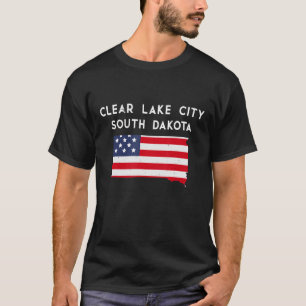 Camiseta Clara ciudad de Lago Dakota del Sur Estados Unidos