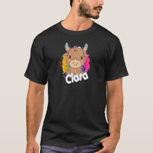 Camiseta CLARA Hermoso nombre chica con adorable y pequeño 