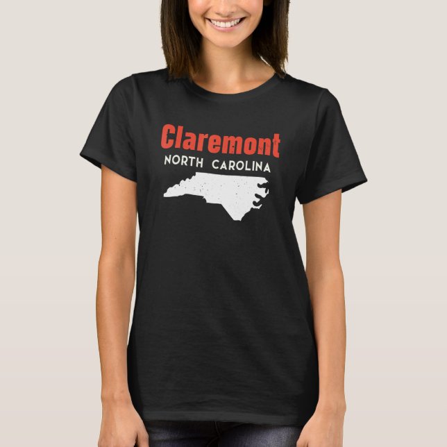Camiseta Claremont Carolina del Norte Estados Unidos Viajes (Anverso)