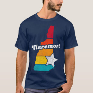 Camiseta Claremont New Hampshire Vintage Trastornado Souven