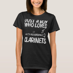 Camiseta Clarinet Boys Men Instrumento musical Clarinetista