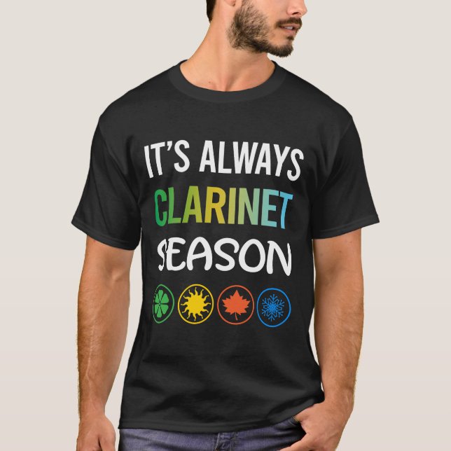 Camiseta Clarinet divertida temporada (Anverso)