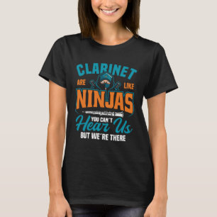 Camiseta Clarinet es como Ninjas que no puedes escucharnos,