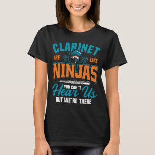Camiseta Clarinet es como Ninjas que no puedes escucharnos,