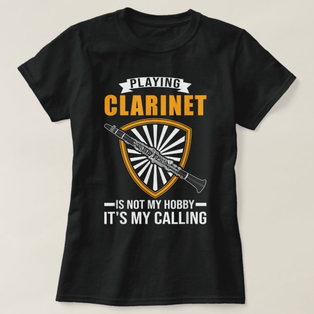 Camiseta Clarinet Hobby Clarinetista1 (Diseño del anverso)