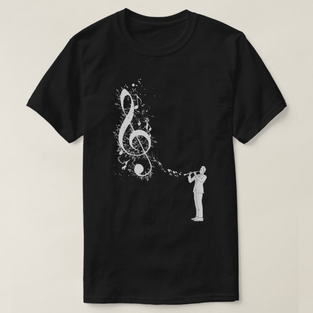 Camiseta Clarinet Instrument Player Musical Note Clarinetis (Diseño del anverso)